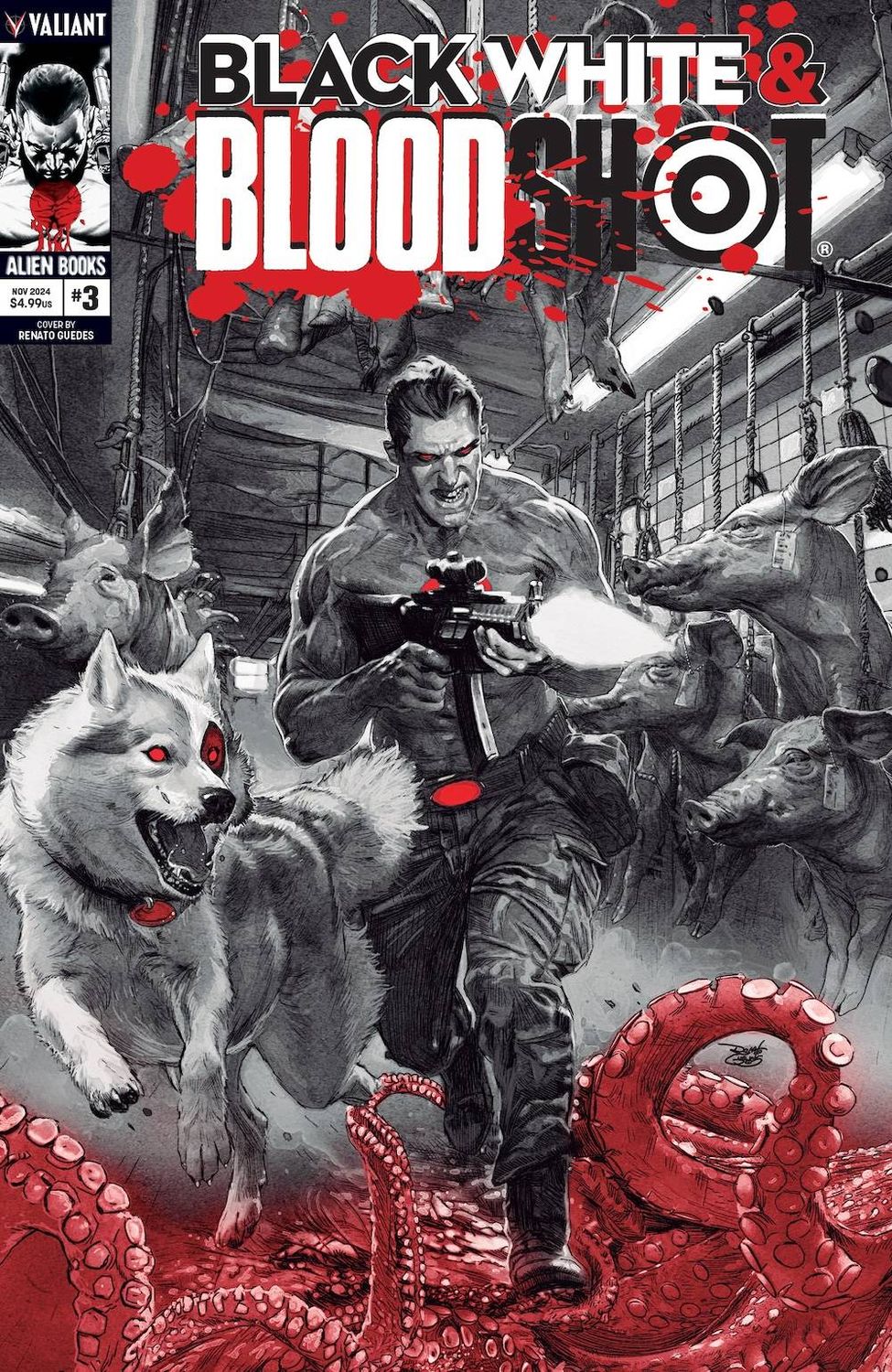 BLACK WHITE & BLOODSHOT #3 (OF 4) CVR A GUEDES (MR) VALIANT                                                                                      (20th November 2024)