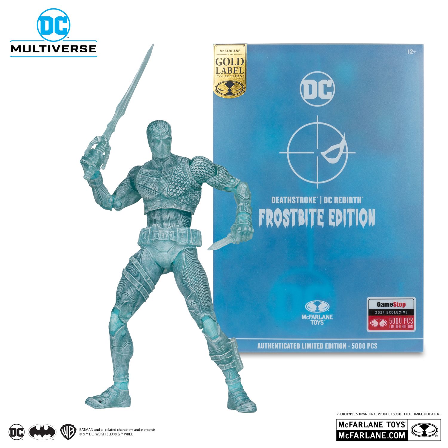 MCFARLANE TOYS 7" DC MULTIVERSE Deathstroke (DC Rebirth) Frostbite Edition 7in Action Figure Gold Label
