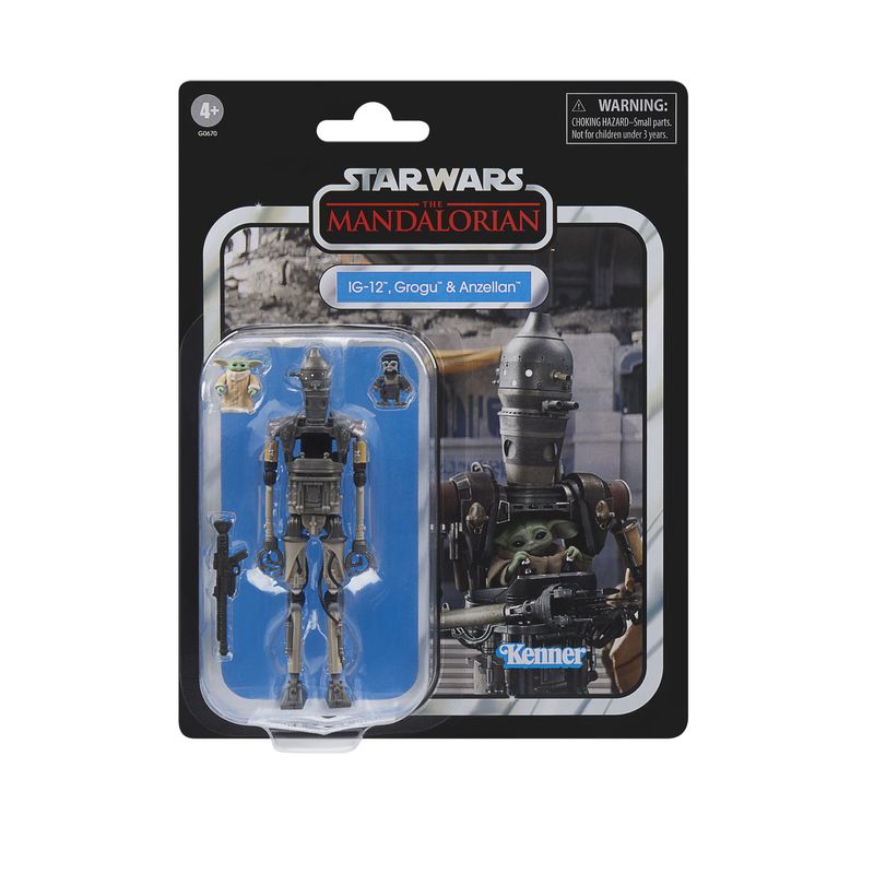 Star Wars The Vintage Collection 3.75" IG-12, Grogu & Anzellan Action Figure