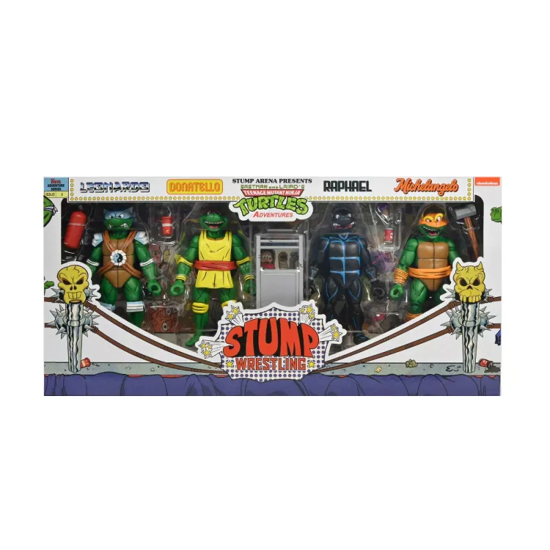 NECA 7 NECA 7" Scale TMNT STUMP WRESTLING TURTLES (Archie Comics) Action Figure 4 Pack