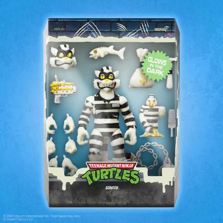 Super7 Teenage Mutant Ninja Turtles ULTIMATES! Scratch Cat (Glow) Exclusive Action Figure