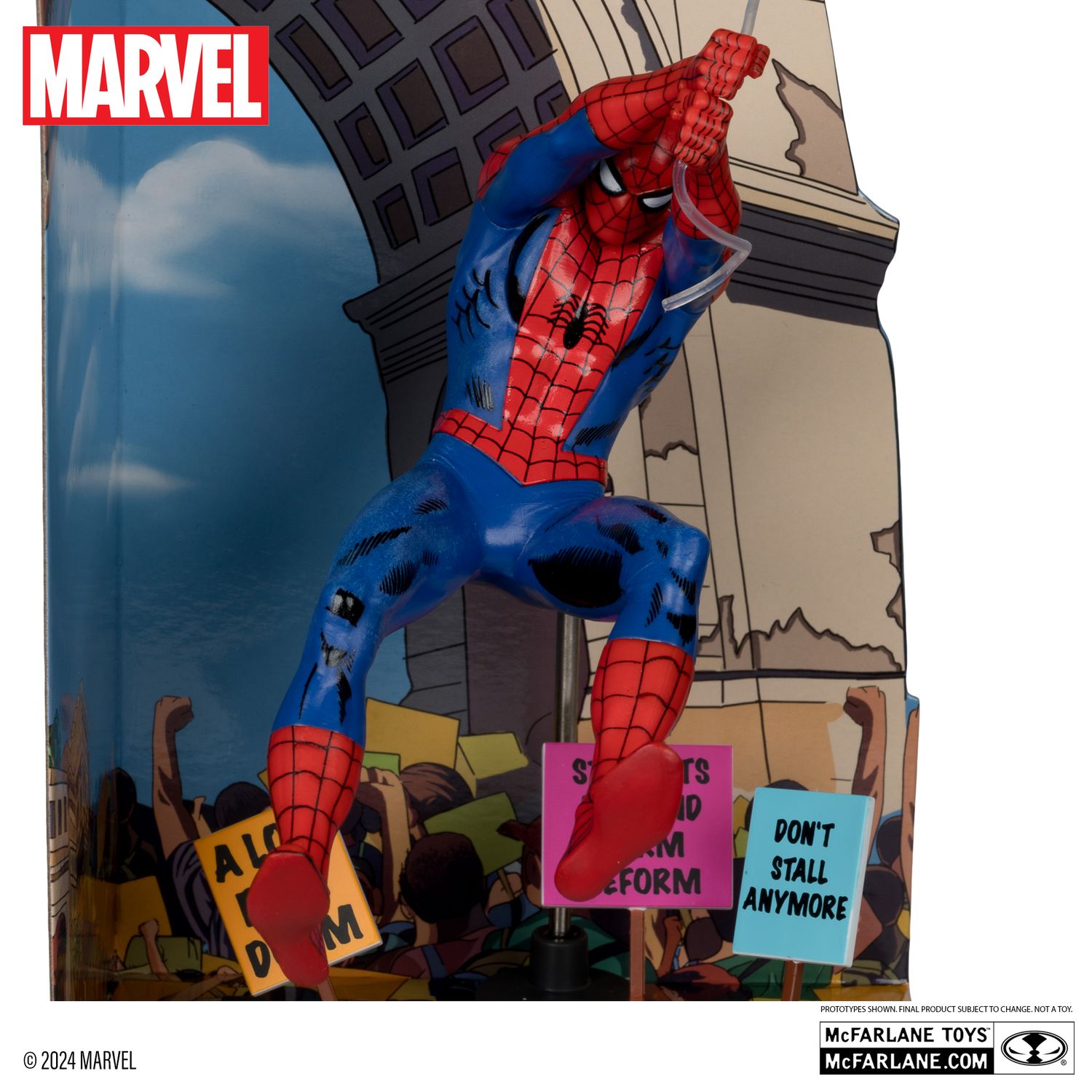 McFarlane MARVEL Spider-Man 1:10th Scale Collectible with Scene Gold Label (The Amazing Spider-Man #68)