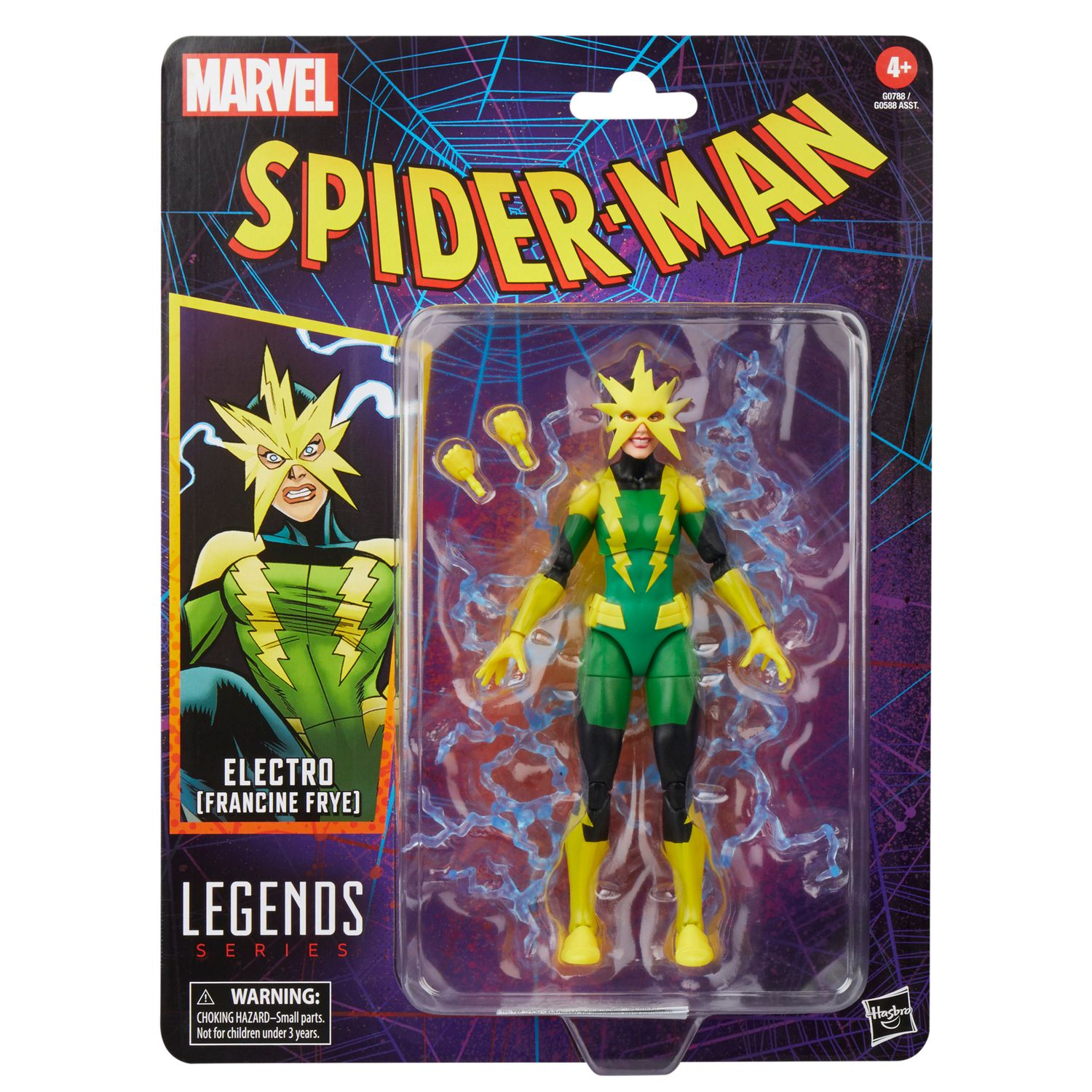 Marvel Legends 6" Spider Man Retro Wave 5 Electro (Francine Frye) Comics Action Figure
