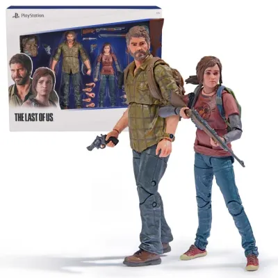 Spin Master Playstation The Last of Us The Shapes Collection Joel & Ellie 6" Action Figure Two Pack
