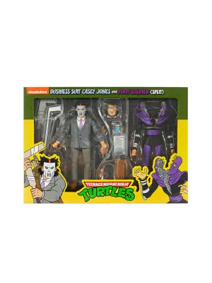 NECA TMNT Teenage Mutant Ninja Turtles Business Suit Casey Jones and Split Foot Soldier Two-Pack (Cartoon)