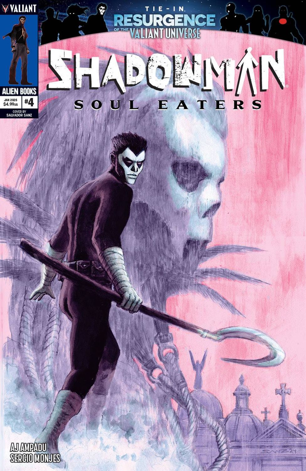 SHADOWMAN SOUL EATERS #4 (OF 4) CVR A SANZ VALIANT                                                                                             (15th January 2025)