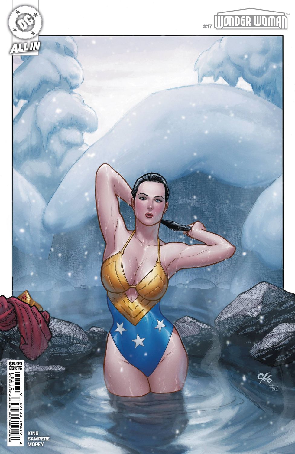 WONDER WOMAN #17 CVR D FRANK CHO SWEATER WEATHER CSV DC COMICS                                                                                        (22nd January 2025)