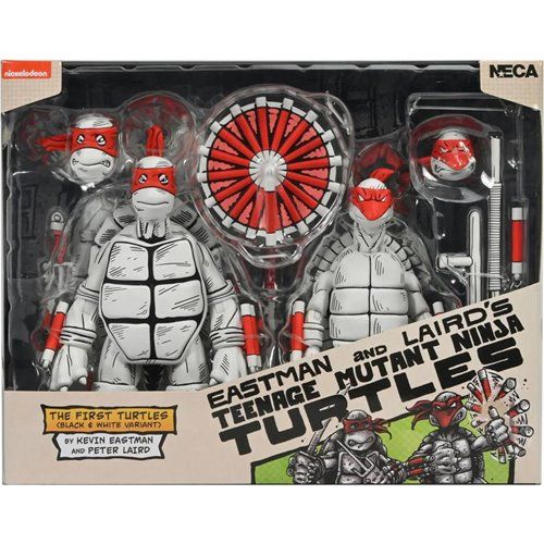 ***PRE ORDER*** NECA 7" Scale Teenage Mutant Ninja Turtles Black & White First Turtles Action Figure 2-Pack (Mirage Comics)