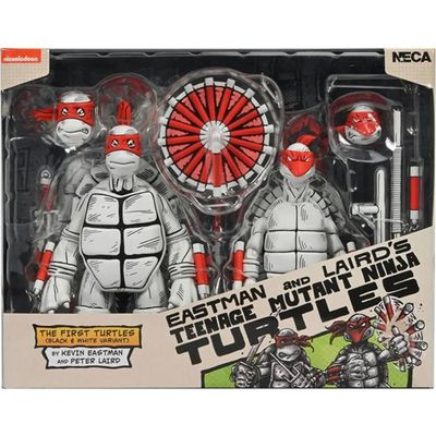 ***PRE ORDER*** NECA 7" Scale Teenage Mutant Ninja Turtles Black & White First Turtles Action Figure 2-Pack (Mirage Comics)