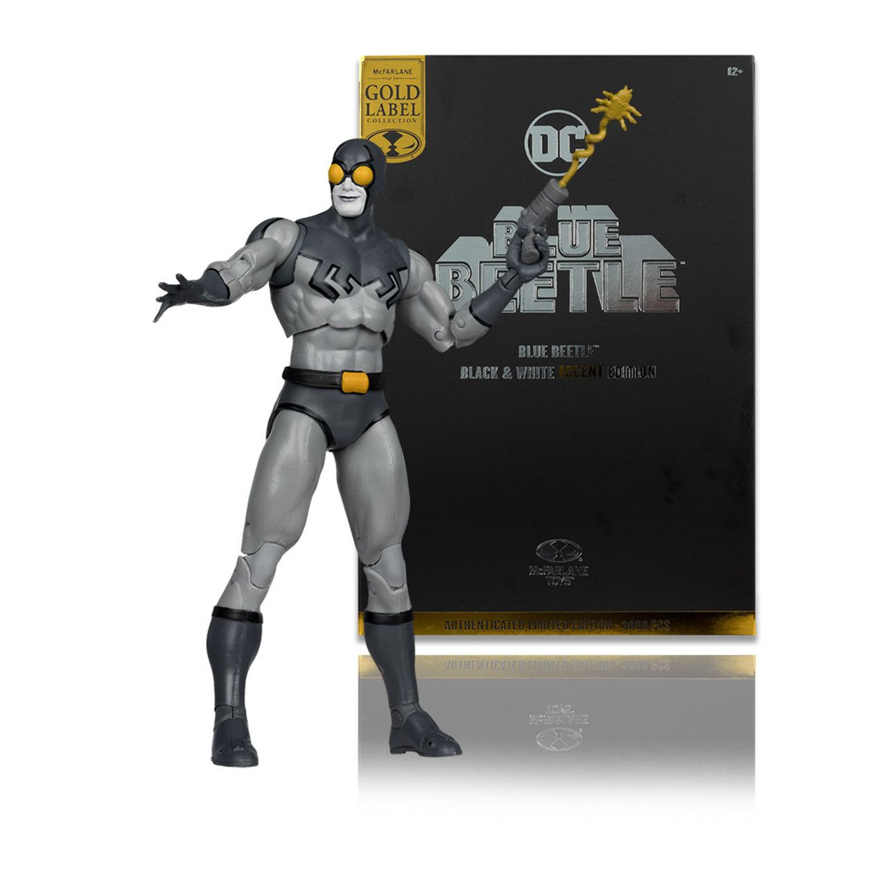 MCFARLANE TOYS 7" DC MULTIVERSE Blue Beetle Black & White Accent Edition (GOLD LABEL)