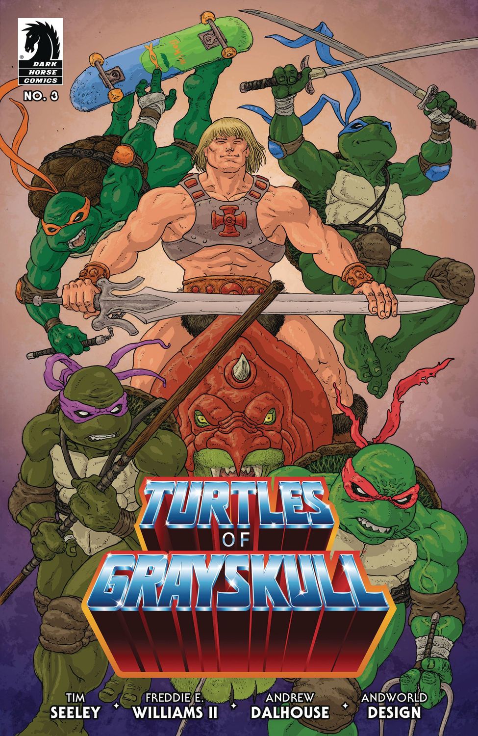 MASTERS OF UNIVERSE TMNT TURTLES OF GRAYSKULL #3 CVR C VILLA DARK HORSE                                                                                             (29th January 2025)