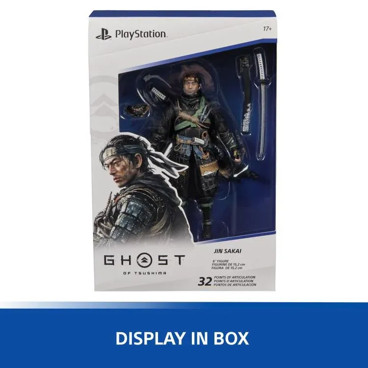 Spin Master Playstation Ghost of Tsushima The Shapes Collection Jin Sakai 6" Action Figure