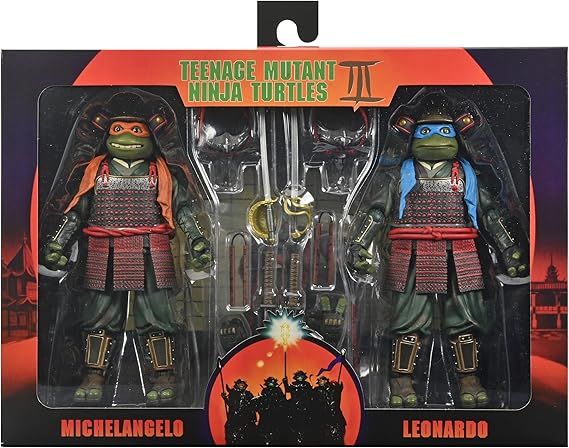 ***PRE ORDER*** NECA TMNT III (1993 MOVIE) LEONARDO AND MICHELANGELO 7" SCALE ACTION FIGURE 2 PACK