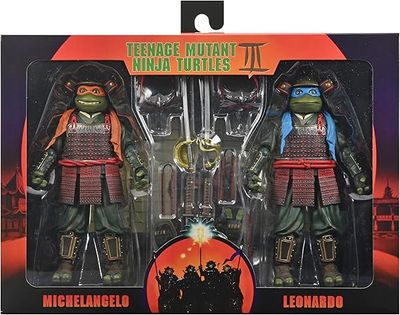 ***PRE ORDER*** NECA TMNT III (1993 MOVIE) LEONARDO AND MICHELANGELO 7" SCALE ACTION FIGURE 2 PACK
