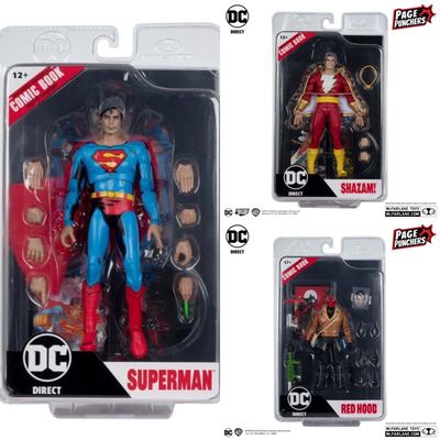 DC DIRECT COLLECTIBLES 7" PAGE PUNCHERS SET OF 3 ACTION FIGURES WITH COMIC