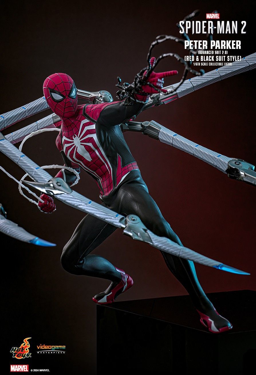 HOT TOYS 1/6 SPIDER-MAN 2 Peter Parker (Advanced Suit 2.0) (GAMERVERSE Red and Black Suit) LTD EDITION (C&C UK Exclusive)