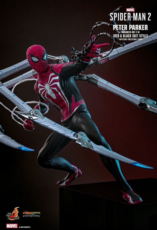 HOT TOYS 1/6 SPIDER-MAN 2 Peter Parker (Advanced Suit 2.0) (GAMERVERSE Red and Black Suit) LTD EDITION (C&C UK Exclusive)