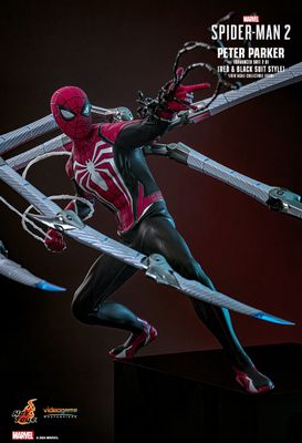 HOT TOYS 1/6 SPIDER-MAN 2 Peter Parker (Advanced Suit 2.0) (GAMERVERSE Red and Black Suit) LTD EDITION (C&C UK Exclusive)