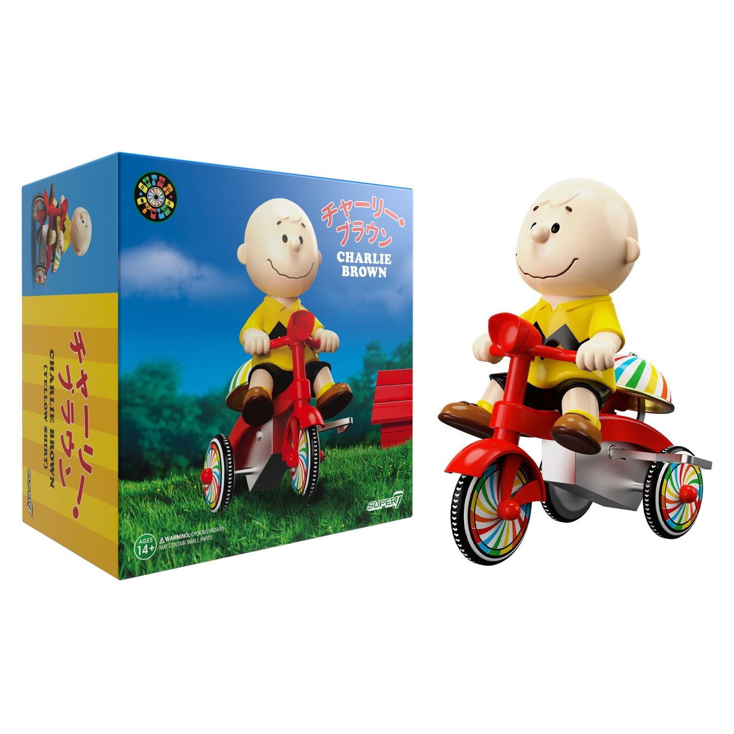 Super7 Super Cycles Peanuts Charlie Brown (Yellow Shirt w/ Red Trike)