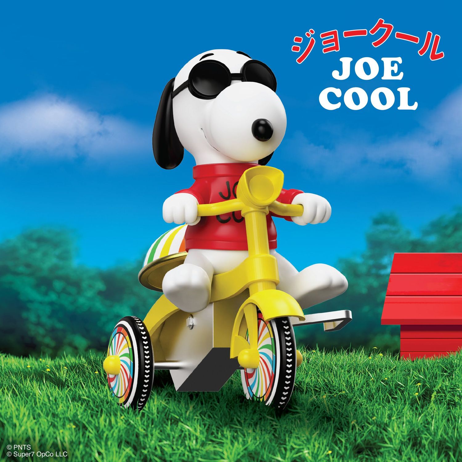 Super7 Super Cycles Peanuts Snoopy Joe Cool (Red w/ Yellow Trike)