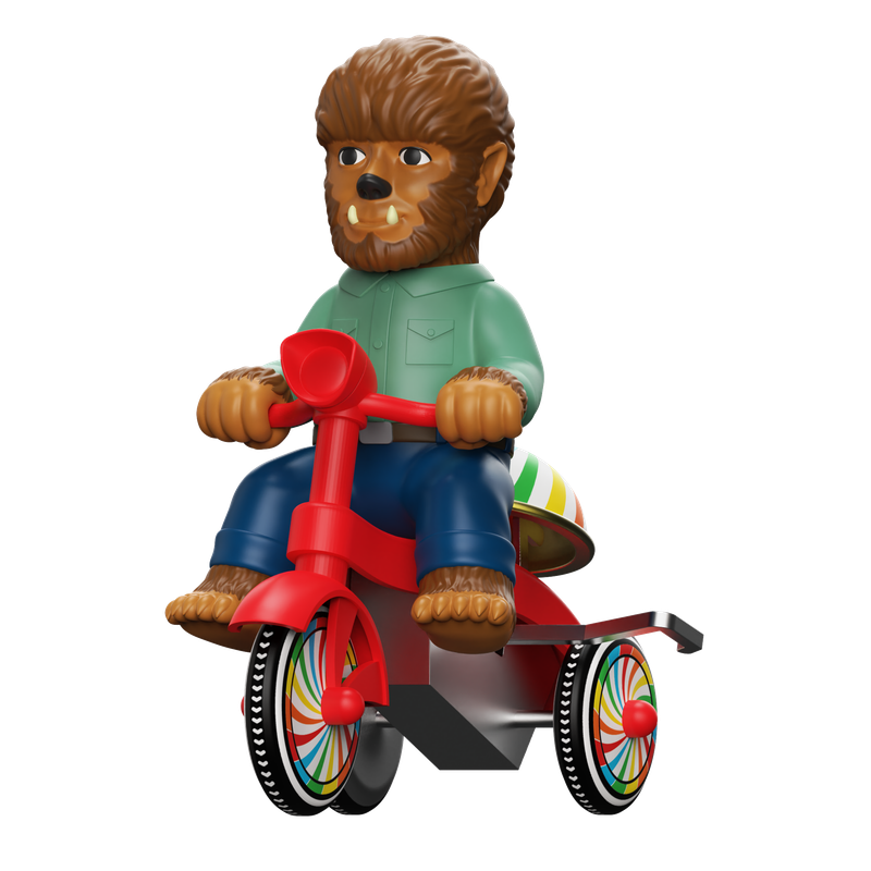 ***PRE ORDER*** Super7 Super Cycles Universal Monsters The Wolf Man (Brown w/ Red Trike)
