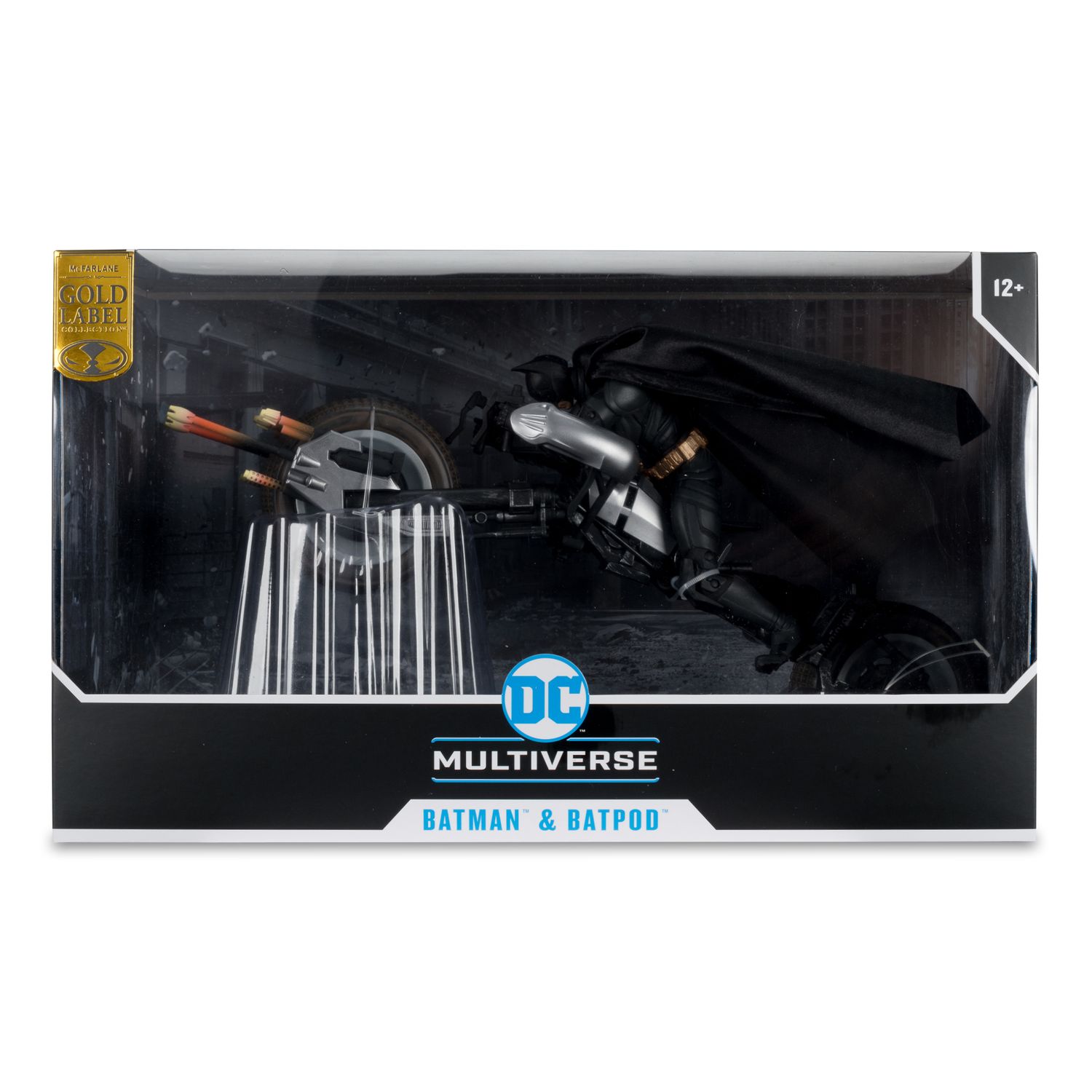MCFARLANE TOYS DC MULTIVERSE Batpod and Batman (The Dark Knight Rises) Gold Label 7in Action Figure and Vehicle