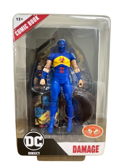 DC DIRECT COLLECTIBLES 7" PAGE PUNCHERS DAMAGE ACTION FIGURE WITH COMIC *RED PLATINUM EDITION*