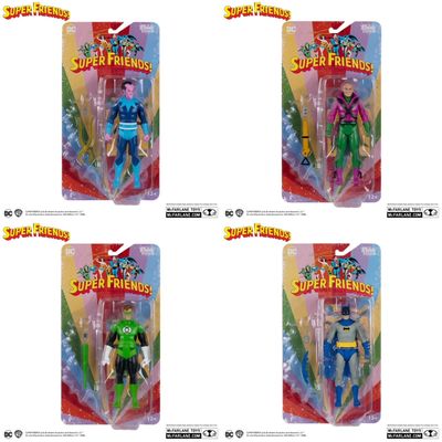 MCFARLANE TOYS DC SUPER FRIENDS WAVE 1 SET  OF 6 Retro Action Figures