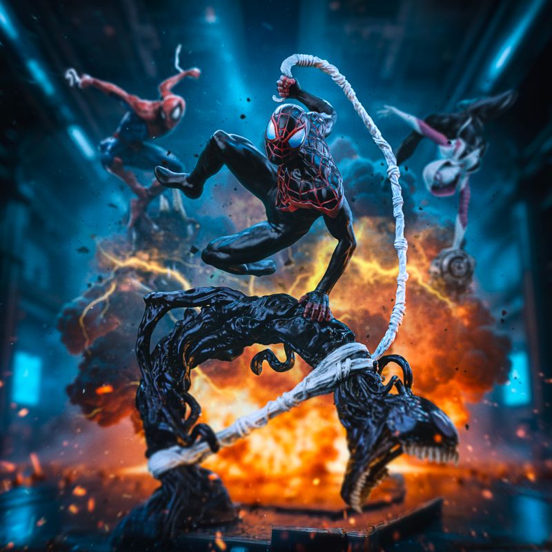 ***PRE-ORDER*** Iron Studios Marvel Spider-Man vs Villains Battle Diorama Series Miles Morales Art Scale 1/10 Statue
