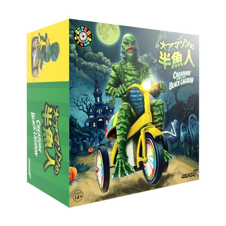 Super7 Super Cycles Universal Monsters Creature from the Black Lagoon (Dark Green W/Yellow Trike)