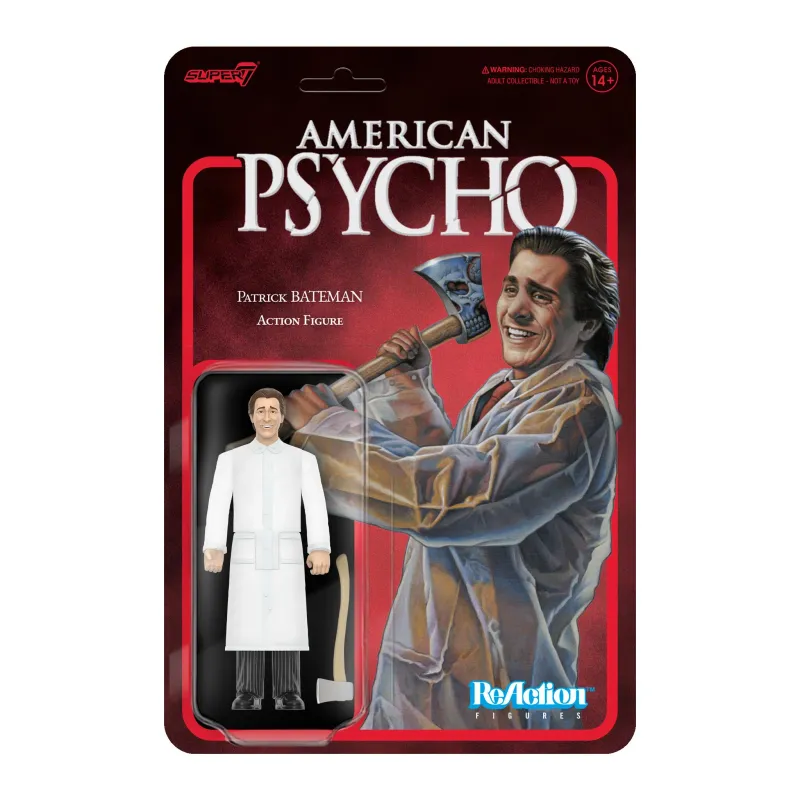 Super7 AMERICAN PSYCHO Reaction Figure: Patrick Bateman (Raincoat)