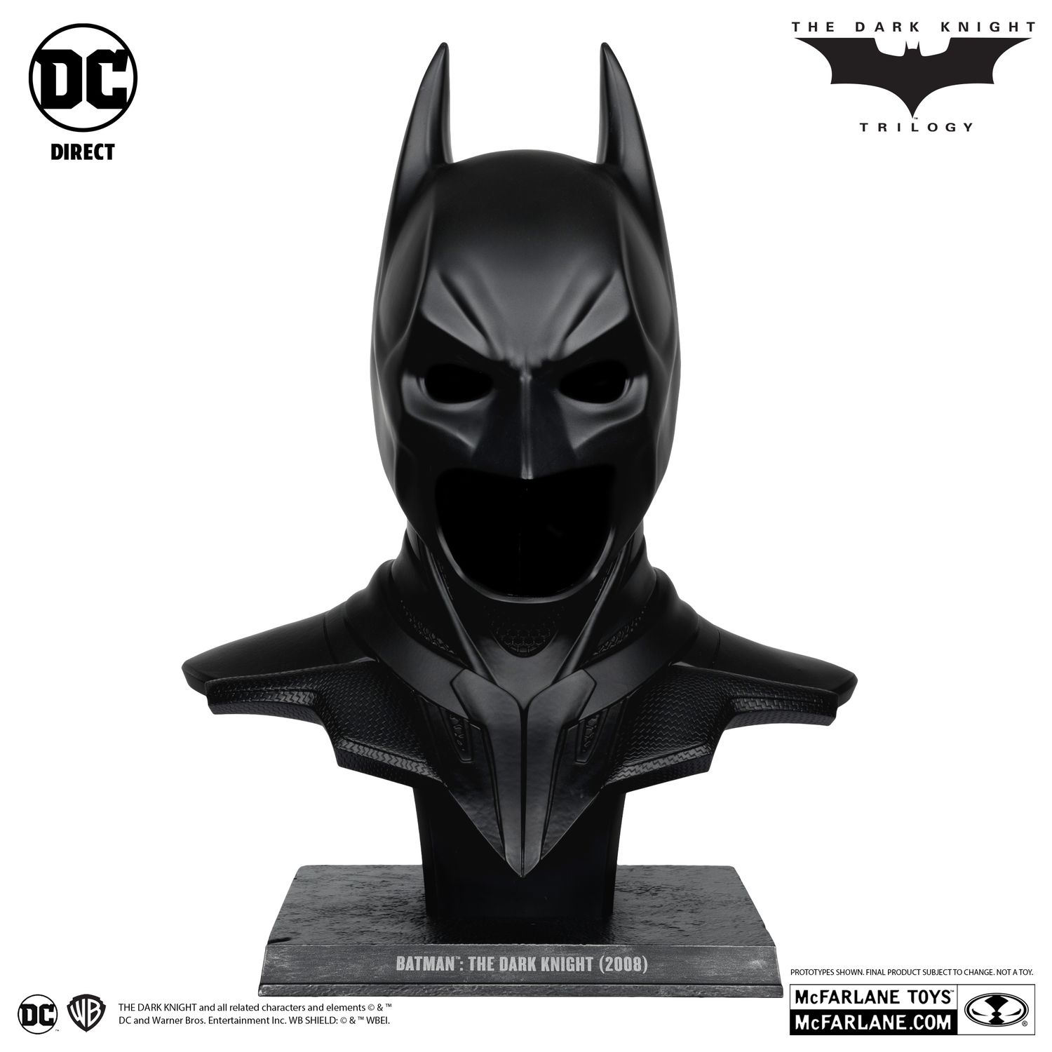 MCFARLANE TOYS 7" DC DIRECT Batman: The Dark Knight (2008) Cowl Replica 1:1 Scale
