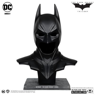 MCFARLANE TOYS 7" DC DIRECT Batman: The Dark Knight (2008) Cowl Replica 1:1 Scale