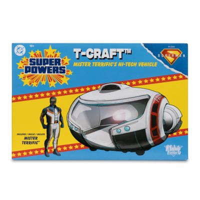 DC SUPER POWERS 5" T-Craft Mr. Terrific’s Hi-Tech Vehicle with Mr. Terrific (Superman Movie) (Super Powers)