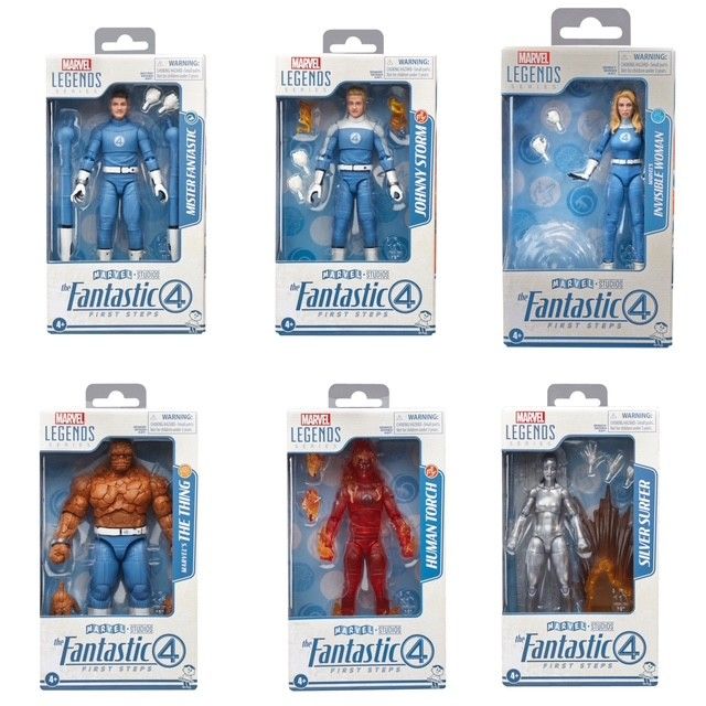 Marvel Legends 6" Series Fantastic Four Set of 6 Action Figures (Fantastic Four: First Steps)