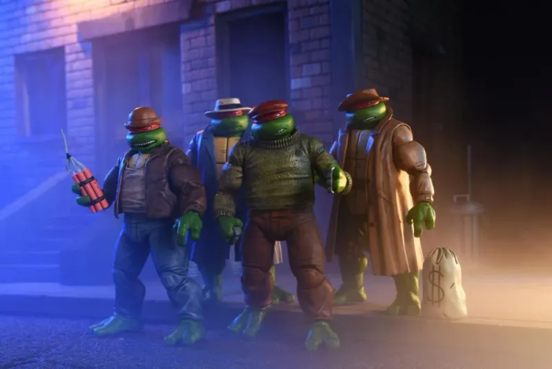***PRE ORDER*** NECA 7" Scale TMNT Gangster Turtles 4 Pack (Mirage Comics) Action Figure