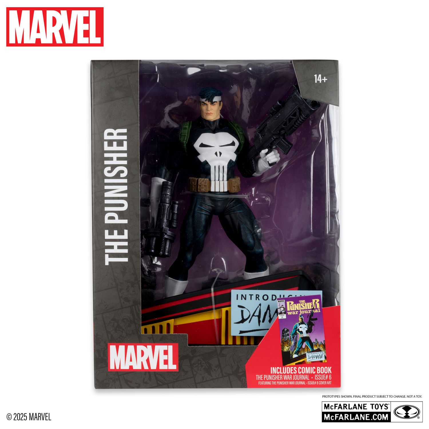 McFarlane MARVEL The Punisher 1:6th Scale Collectible with Scene & Comic (Punisher War Journal #1)