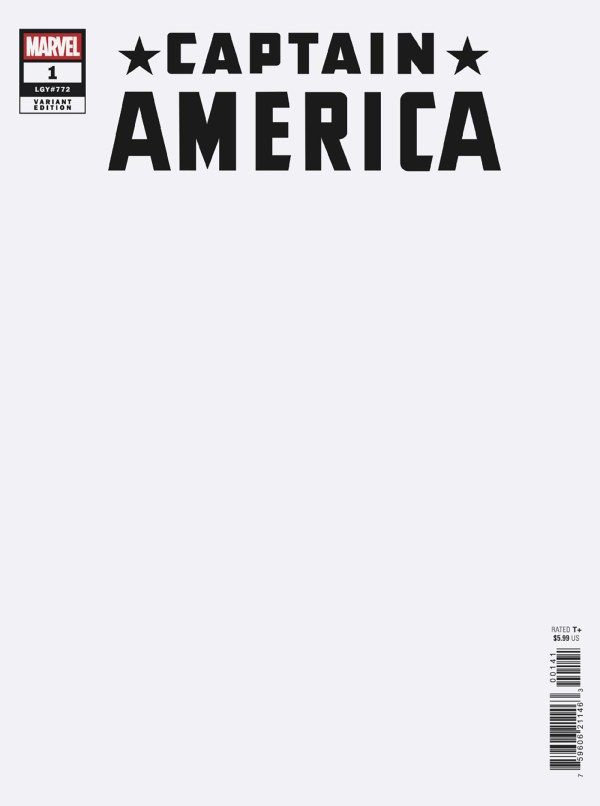CAPTAIN AMERICA #1 BLANK CVR VAR MARVEL COMICS (2nd July 2025)