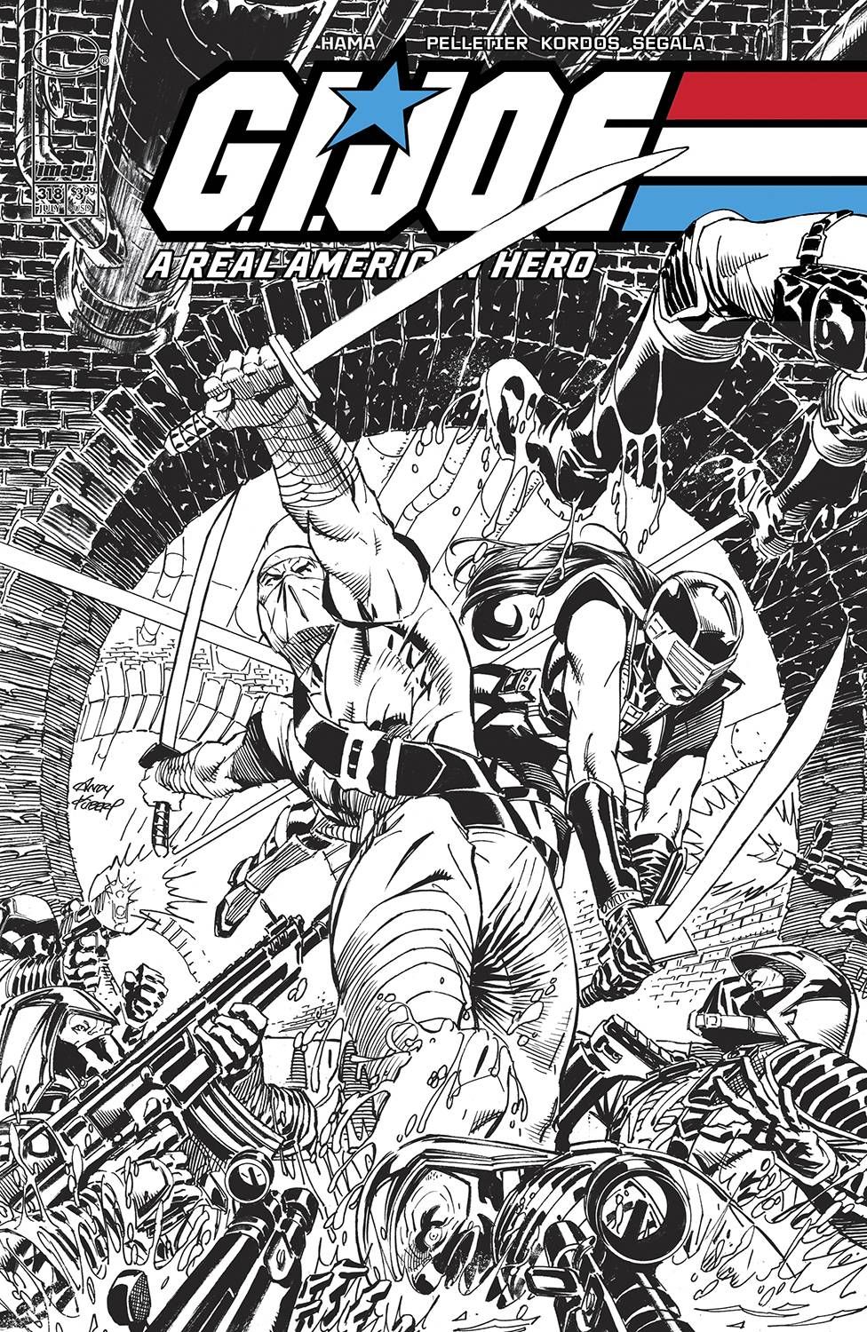 GI JOE A REAL AMERICAN HERO #318 CVR B ANDY KUBERT B&W VAR IMAGE COMICS (2nd July 2025)