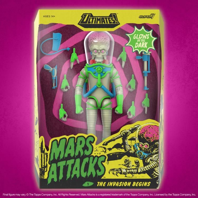 **PRE-ORDER** Super7 Mars Attacks Wave 2 Ultimate! Martian (Glow In The Dark Invasion Begins)