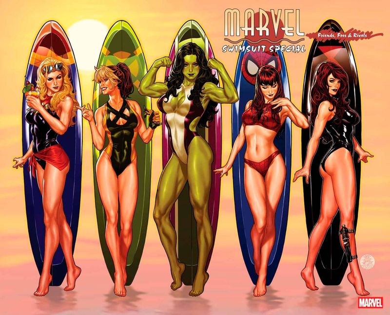 SWIMSUIT SPECIAL FRIENDS FOES & RIVALS #1 WRAPAROUND VAR MARVEL COMICS (9th July 2025)