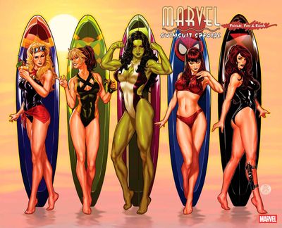SWIMSUIT SPECIAL FRIENDS FOES & RIVALS #1 WRAPAROUND VAR MARVEL COMICS (9th July 2025)
