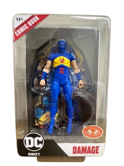 DC DIRECT COLLECTIBLES 7" PAGE PUNCHERS DAMAGE ACTION FIGURE WITH COMIC *RED PLATINUM EDITION*