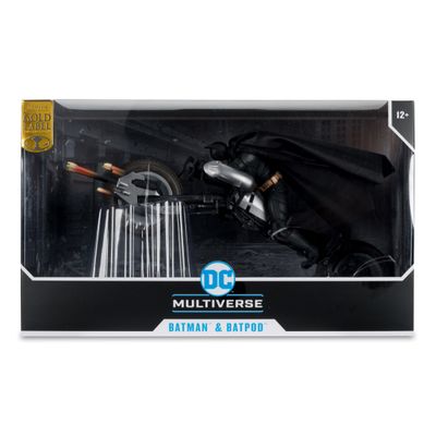 MCFARLANE TOYS DC MULTIVERSE Batpod and Batman (The Dark Knight Rises) Gold Label 7in Action Figure and Vehicle