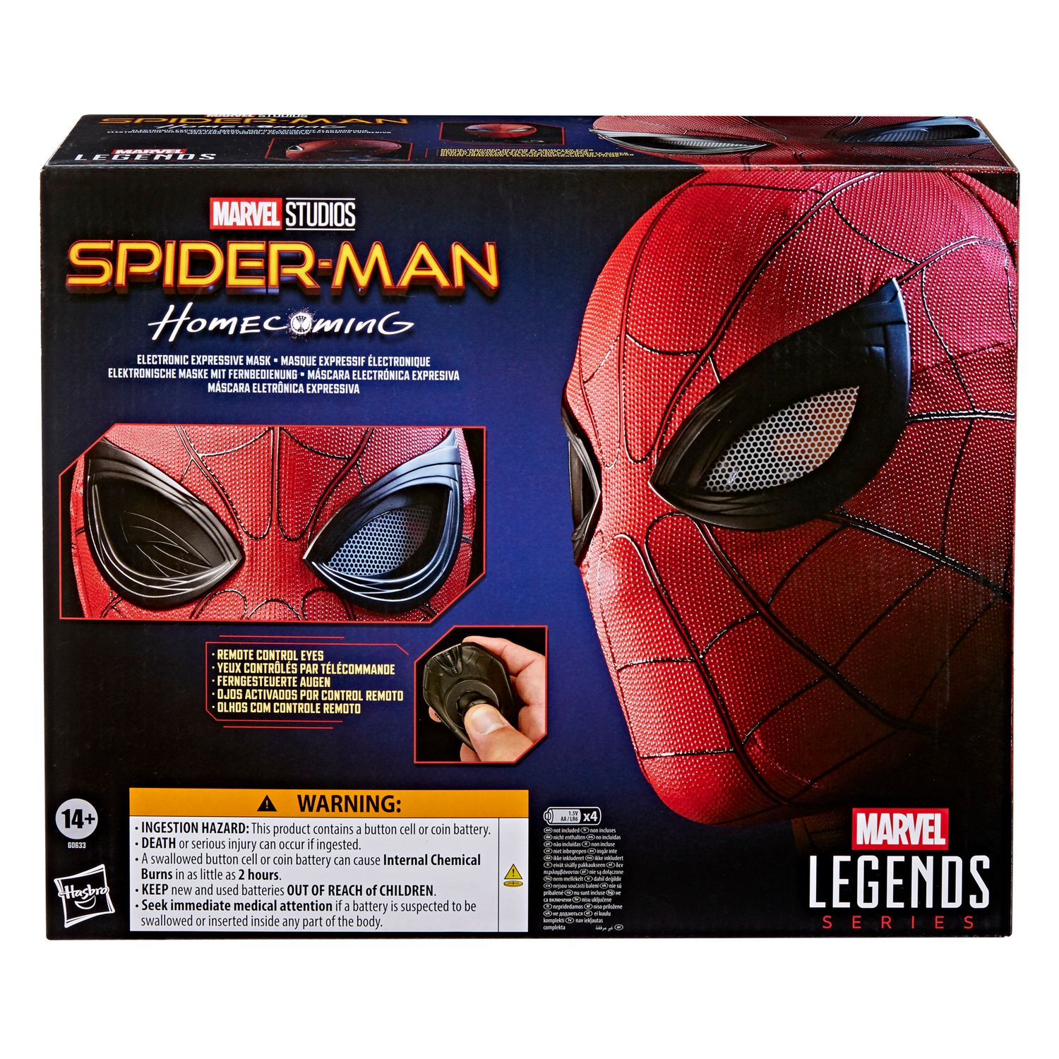 Marvel Legends Spider Man Homecoming Premium Electronic Expressive Roleplay Mask