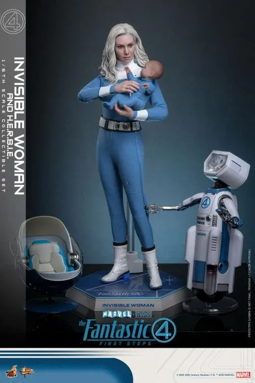 ***PRE ORDER*** Hot Toys The  Fantastic Four: First Steps Invisible Woman (DELUXE Edition) With HERBIE & Franklin Richards