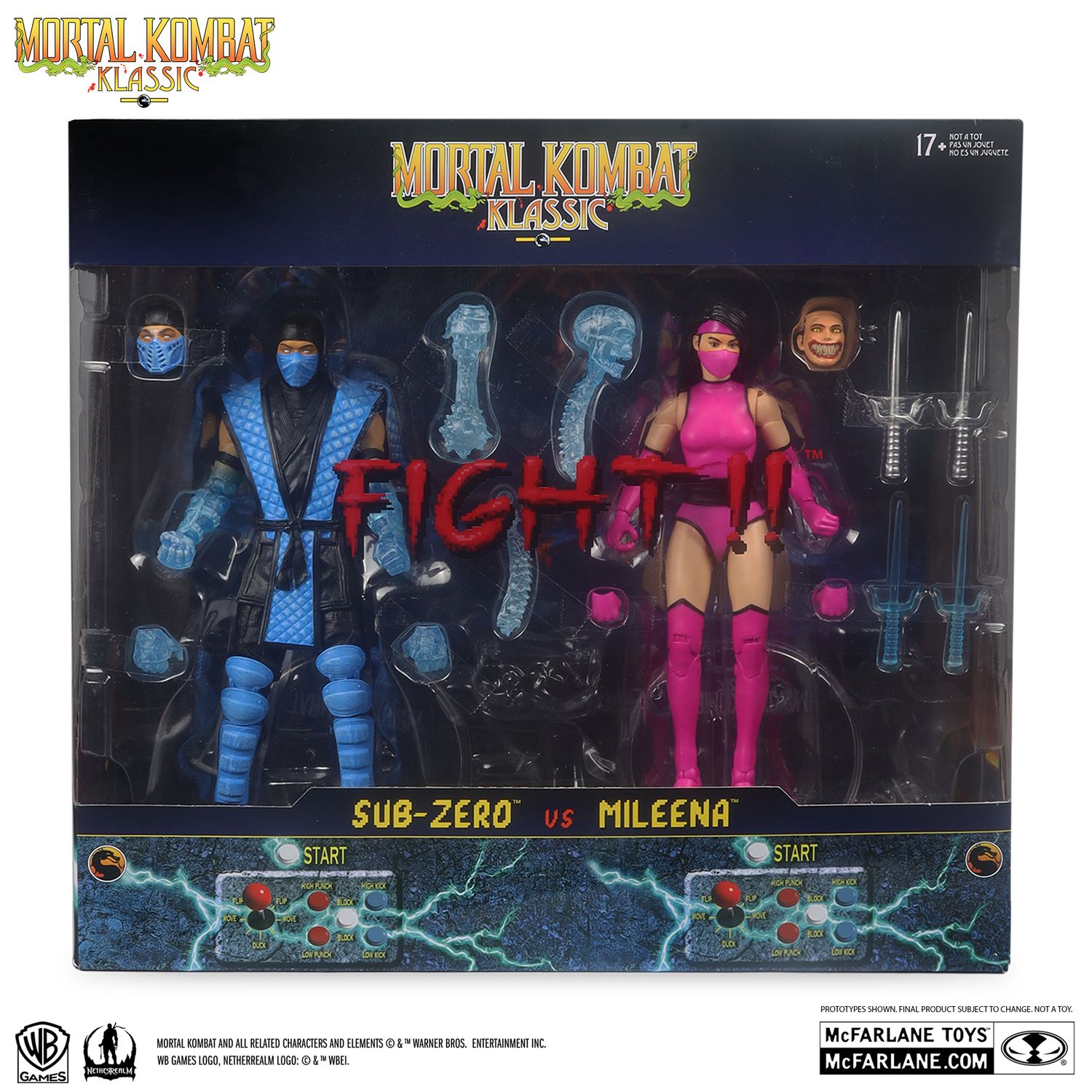 **PRE-ORDER** McFarlane Toys Mortal Kombat Klassic Sub Zero vs Mileena 7in Action Figure Deluxe 2 Pack