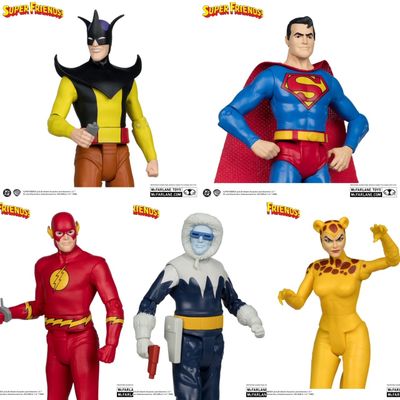 ***PRE-ORDER*** MCFARLANE TOYS DC SUPER FRIENDS WAVE 2 SET  OF 6 Retro Action Figures