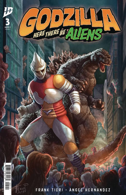 GODZILLA HERE THERE BE ALIENS #3 CVR A PE IDW (13th August 2025)