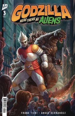 GODZILLA HERE THERE BE ALIENS #3 CVR A PE IDW (13th August 2025)